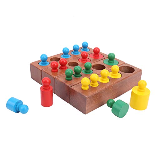 Zerodis Montessori Knobbed Cilindro, Set di Blocco...
