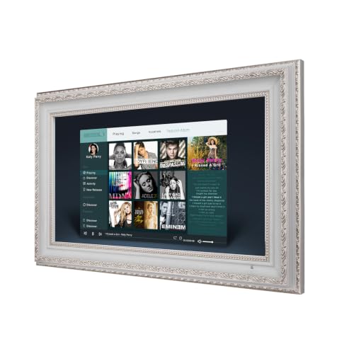 Image of Soulaca 22 inch webOS Smart Mirror TV with White Frame Decoration Smart Gallery | Smart webOS System, Vanishing Mirror Technology,Decorative White Frame Design, Built-in WiFi & Bluetooth