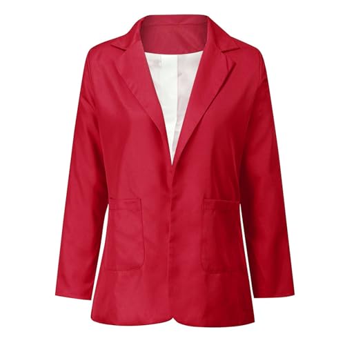 TANGNADE Womens Blazers for Work Casual Spring 2025 Plus Size Office Jacket with Pockets Trendy Fitted Business Clothes3