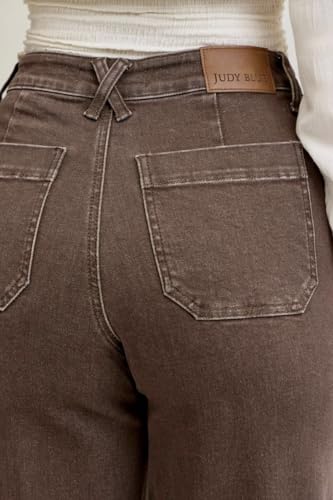 Judy Blue High Rise Retro Wide Leg Yarn Dyed Jeans - Ivory Gem4