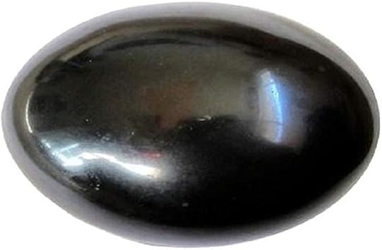 Shaligram Shila Natural Decorative Showpiece Gandaki River Saligram Stone Religious Stone Black