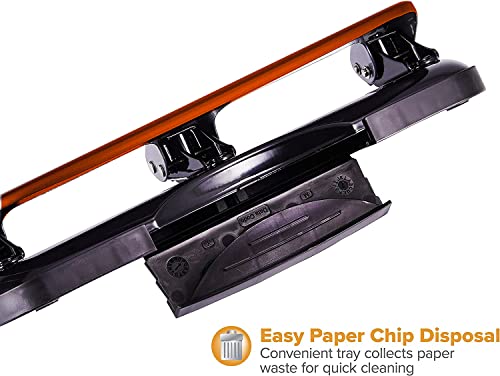 Image of Bostitch Office EZ Squeeze 20 Sheet Standard 3 Hole Punch, Metal Construction, Red (2220-RED)