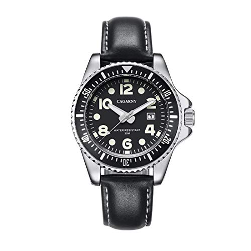 Montre quartz homme étanche LULI Design pour look casual noir