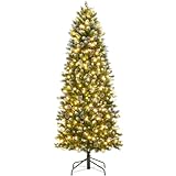 Garvee Weihnachtsbaum Künstlich 180 cm Tannenbaum Mit Kiefernzapfen Und Metallständer Wiederverwendbarer Christbaum Schnellaufbau Klappsystem Geschmückt Für Weihnachten