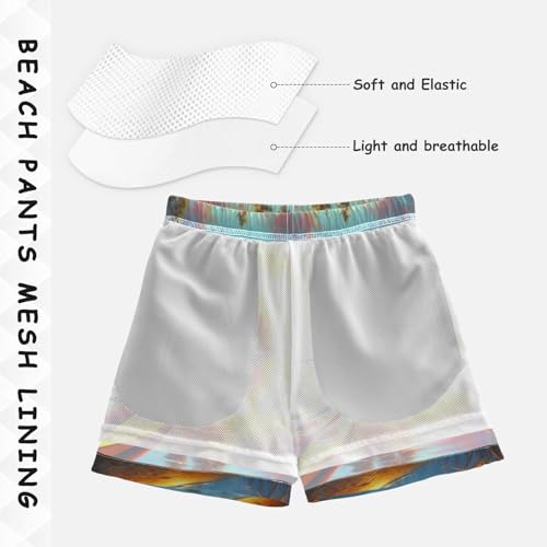 Lake Boat Holiday Boys Swim Trunks Quick Dry Toddler Swimsuit Boy Board Shorts Bathing Suits Swimwear XS Multi4