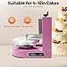 HZOPUTLH Cake Decorating Machine, Cream Spreading Machine with LCD Display, Adjustable Rotation Direction Cake Icing Machine Frost Form Cake Kit for 4-12in Cakes Dessert Shops, Households (Pink)