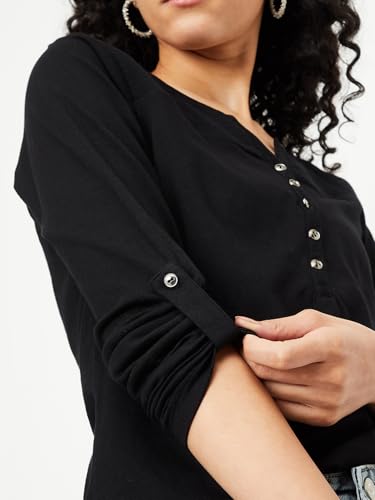 Image of Max Women's Cotton Solid Regular Fit T-Shirt