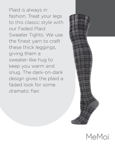 Image of MeMoi Women's Faded Plaid Warm Sweater Tights