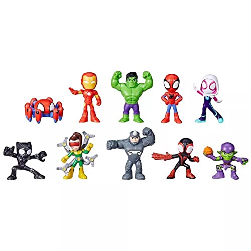 Marvel Spidey & His Amazing Friends Action Figures Superheroes + Villains (Choose Figure) (Spidey Surprise Pack (10 Mini Figures)) #TOP2