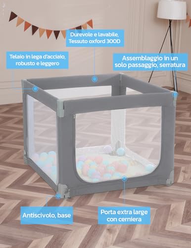 Dripex Box per Bambini 125×120CM, Recinto per