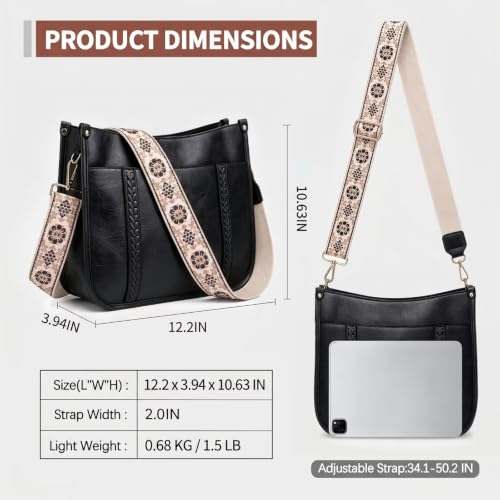Image of AUYOCO Vegan Leather Crossbody Bags for Women Purse Shoulder Bag