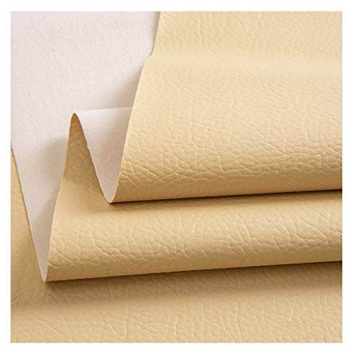 Similicuir pour meubles et couverture de siège beige tissu faux cuir synthétique 1.4X10m