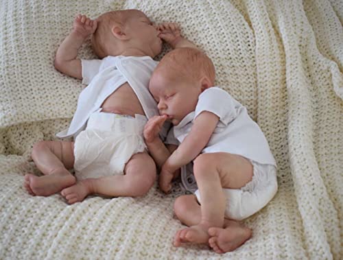 Muñecas Reborn Baby Dolls Silicone 18 Pulgadas Gemelas miniatura 1