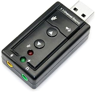 MDYH ALTC AYKK External USB 2.0 7.1 Channel 3D Virtual Audio Sound Card Adapter(Black)