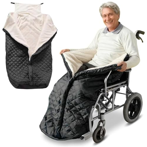 Couverture de fauteuil roulant pour adultes protégeant efficacement du froid doux