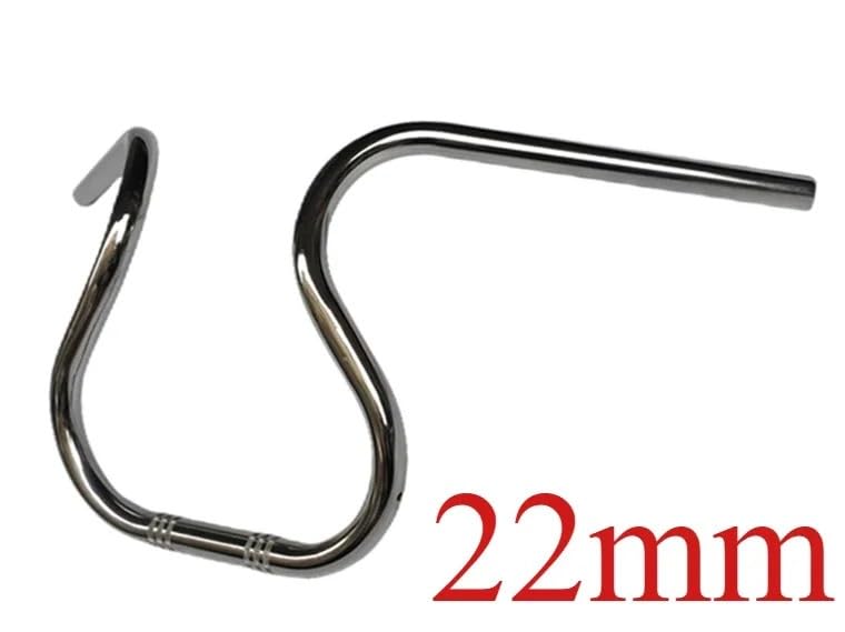 Guidon moto rétro 22mm noir : corrigez la position de direction GN125