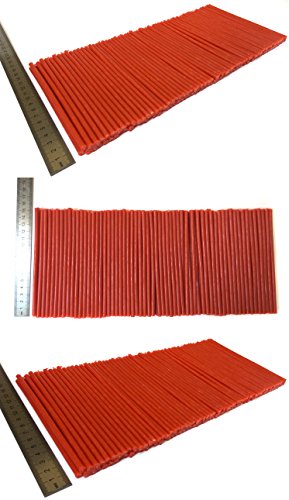 Natural Pure Beeswax Candles Organic Honey Eco Candles Amber Red Color In Gift Box (Natural Cotton Wicks, Dripless, Smokeless, Not Taper Candles) (Red, 6.3 Inches (16 Cm) 120Pcs) #TOP2