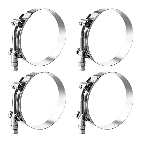 T Bolt Hose Clamp 3 Inch, Minerguy Stainless Steel, Working Range 83Mm-91Mm For 3" Hose Id, Turbo Intake Intercooler Clamp, 4 Pack #TOP1