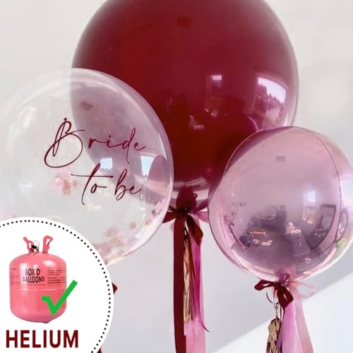 Image of PartyWoo Burgundy Balloons 4pcs 36 Inch Dark Red Maroon Ruby Red Latex Helium Balloons for Graduation Valentine's Day Wedding Anniversary Casino Citizenship Christmas Party Decorations Red-Y75