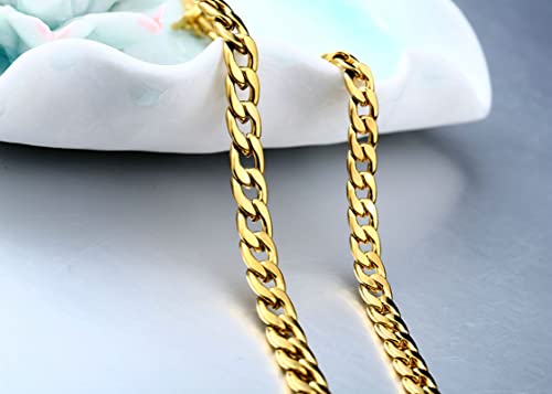 Chaîne d'or en maille pour hommes - Collier chic pour soirées