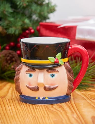 Taza grande navideña de dolomita Nutcracker 30 oz miniatura 2
