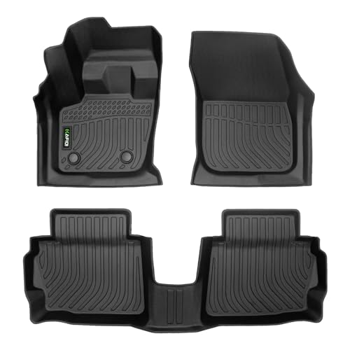 Image of HAFIDI Floor Mats for 2013-2016 Ford Fusion & Lincoln MKZ Car Mats for Fusion All Weather Floor Liners Protection TPE, Fits 1st & 2nd Row Full Set Custom Accessories, Black