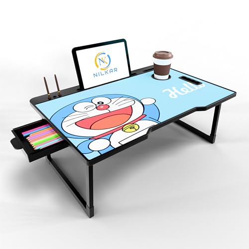 Image of Study Table Bed Table Premium Laptop Table /Foldable and Portable Wooden /Writing Desk for Office /Home /School (COTTED DRMS)