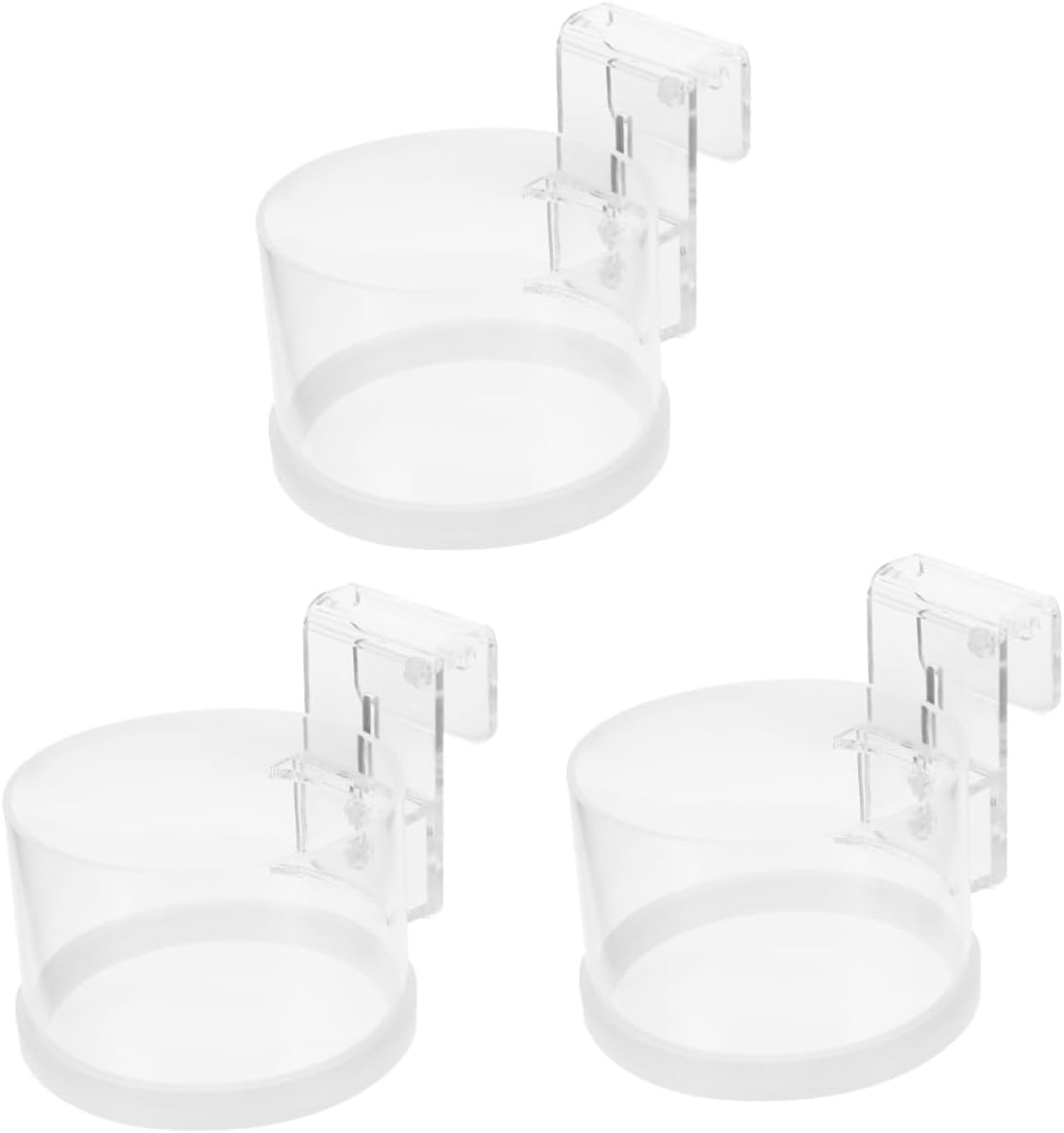 Housoutil 3pcs Fish Feeder Acrylic Aquarium Feeding Circle for Fish Tanks Prevents Food Waste and Water Turbulence for Betta
