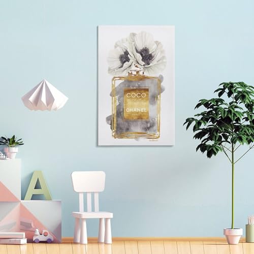 ノーブランド品 シャネル 香水 フラワーズ 絵画ポスター (32) ホーム装飾 パネル 壁アート 現代壁掛け 絵画 版画 芸術作品 インテリア20x30inch(50x75cm) [4]