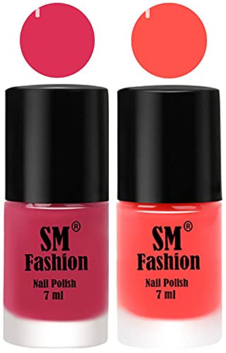 Image of Long Lasting Nail Polish | Nail Paint Combo 7 ml Each) - Set of 2 Dusty Pink-Baby Pink
