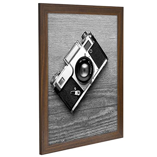 Americanflat 16x20 Picture Frame with Polished Plexiglass - Wide Picture Frames Made of Engineered Wood for Vertical or Horizontal Wall Display - Epic Collection - Mahogany