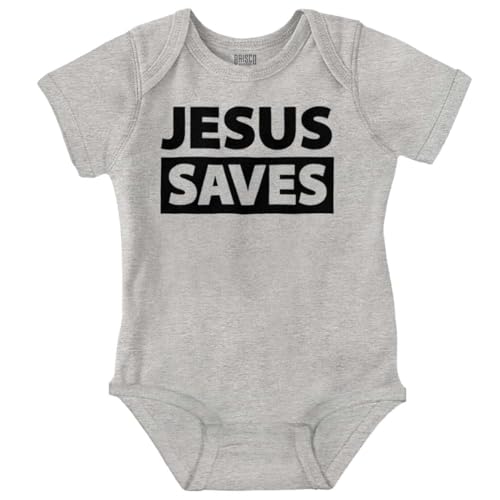 Brisco Brands Jesus Saves Christian Religious Baby Romper Boys or Girls