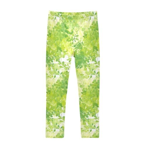 Watercolor Kids Girl's Athletic Leggings Soft High Waisted Pants Sports