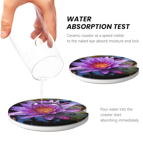 2 Pack Posavasos Cerámicos para Portavasos de Auto miniatura 4