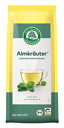 Lebensbaum Almkräuter, Bio Kräutertee-Mischung, Almkräuter-Tee, Bio-Tee, Bergkräuter-Tee mit Geschmack von Melisse, Anis-Ysop & Rotklee, lose, 30g