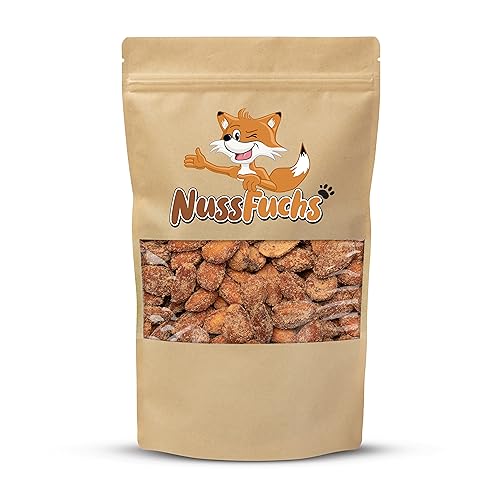 Rauchmandeln 1kg-3,5kg - geröstet & gesalzen - ganze Mandelkerne mit Haut - intensives Raucharoma - Jahrmarktflair - im Alltag auf die Hand oder für unterwegs - (1kg Beutel)