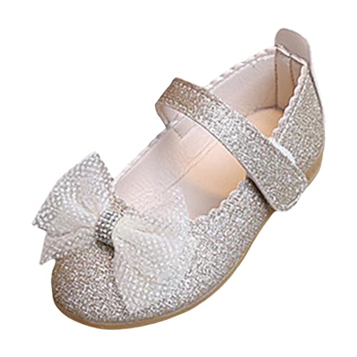 Girls Dress Mary Jane Shoes Girl Bow Ballet Lightweight Soft Sole Flat Back to School Princess Wedding Shoes