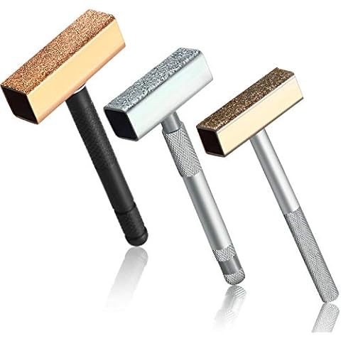 3 Stück Schleifscheibe Dresser Diamant Schleifscheibe Stein Kommode Werkzeug mit Flach Diamant Beschichtet Oberfläche zum Abrichten Schleifen Entgraten Räder Cover