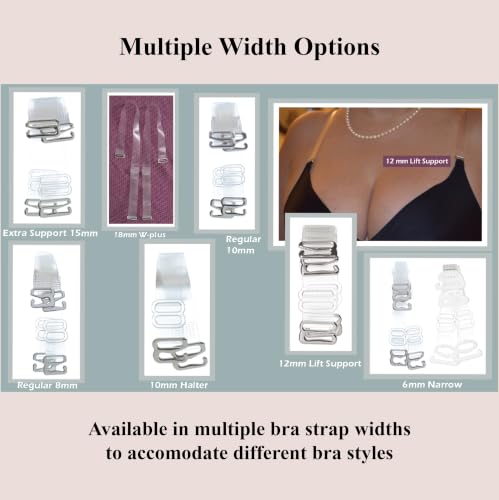 Image of DIVA'S BRA STRAPS Invisible Clear Transparent, Adjustable, Multiple Widths-3 Pairs