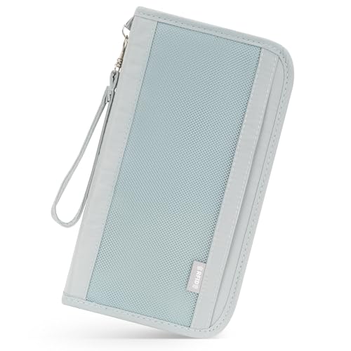 IHIGOGOFA Portadocumentos de Viaje Cartera de Pasaporte Familiar con RFID Funda Pasaporte Grande para Organizador de Documentos Billetes Avión Tarjetas Hombre y Mujer