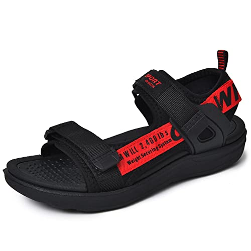 [BTNTN] キッズ サンダル 男の子 キッズサンダル 女の子 スポーツサンダル 人気 子供 子ども ビーチサンダル ジュニア スポーツ アウトドア 水遊び 水陸両用 アウトドア 歩き やすい 履きやすい レッド 19.5cmのサムネイル