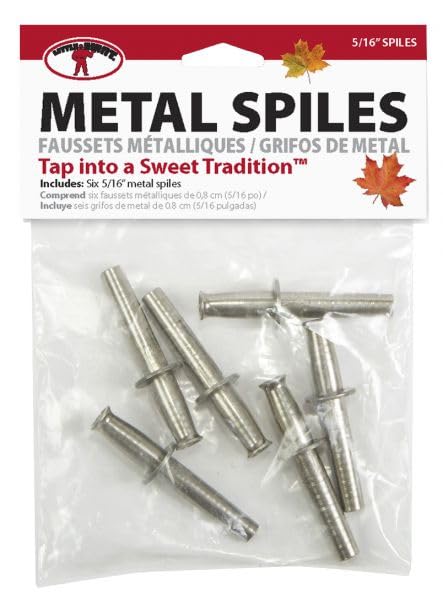 Little Giant 5/16" Stainless Steel Maple Tree Spiles - 5 Pack For Sap Tapping & Syrup Making