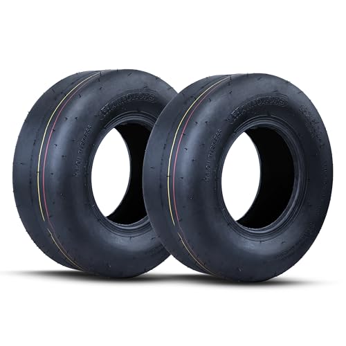 MAXROLLORS (2 Pack) 13x5.00-6 Lawn Mower Tires Tubeless Replacement 13x5-6 Zero Turn Riding Mower Tire Smooth 4-Ply