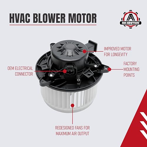 Image of HVAC Heater Blower Motor with Fan Replacement by AA Ignition - Fits Buick, Cadillac, Chevrolet - Allure, Lacrosse, Regal, SRX, Cruze, Cruze Limited, Malibu - Replaces 700269, 1581637, 13369460