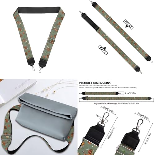 Image of Jeiento Replacement Shoulder Strap,2 Piece Set Guitar Style Handbag Crossbody Strap Adjustable Guitar Straps for Women Girls