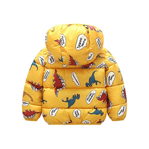 Casaco infantil FENICAL de inverno com estampa de desenho animado fofo e quente, casaco curto acolch