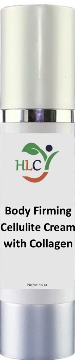 Body Firming & Cellulite Cream with Collagen (4 oz) - Visibly reduce the appearance of cellulite, dimpled, puckering skin and tighten loose areas by Healthy Life Creations