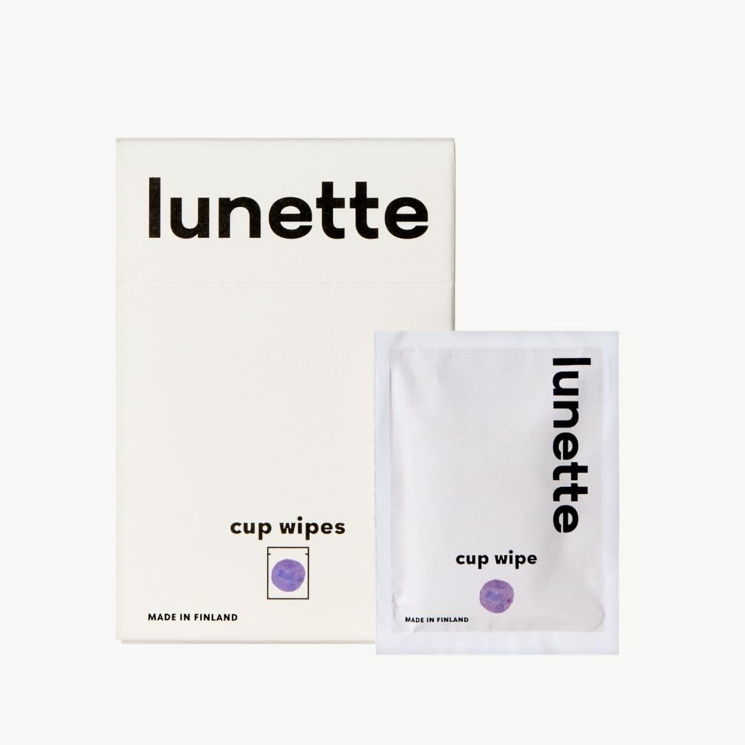 Lunette Salviette per Coppetta Mestruale – Per Coppette Mestruali e Dischi quando non hai Aqua a Dsposizione – Senza Pofumo – Compostabili e Vgane – Prodotte in Finlandia – 20 salviette