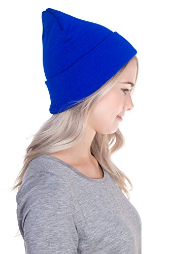 Image of Top Level Beanie Men Women - Unisex Cuffed Plain Skull Knit Hat Cap