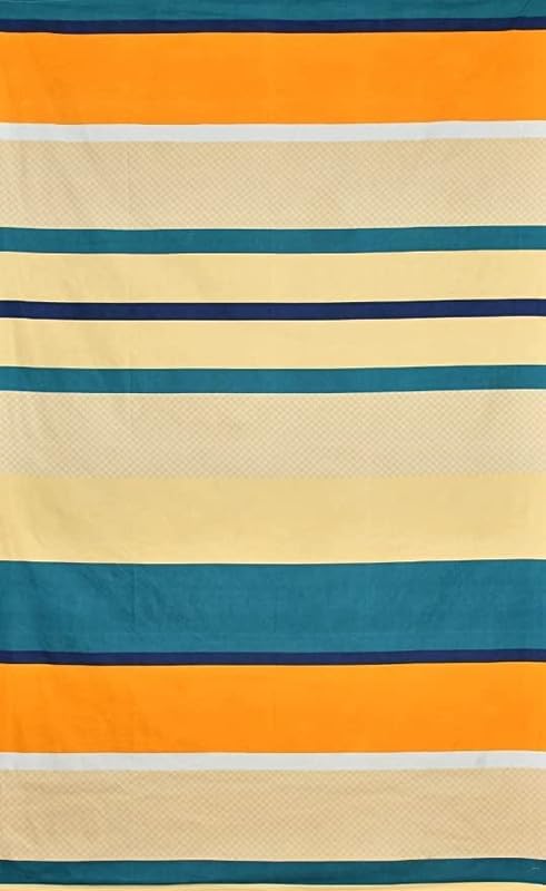Image of NHD HOME diwan Set for Living Room, diwan Set Covers Glace Cotton, diwan Set 8 Pieces (1 Single Bedsheet, 5 Cushion Covers, 2 Bolster Covers) (Color-Teal & Beige) Abstract